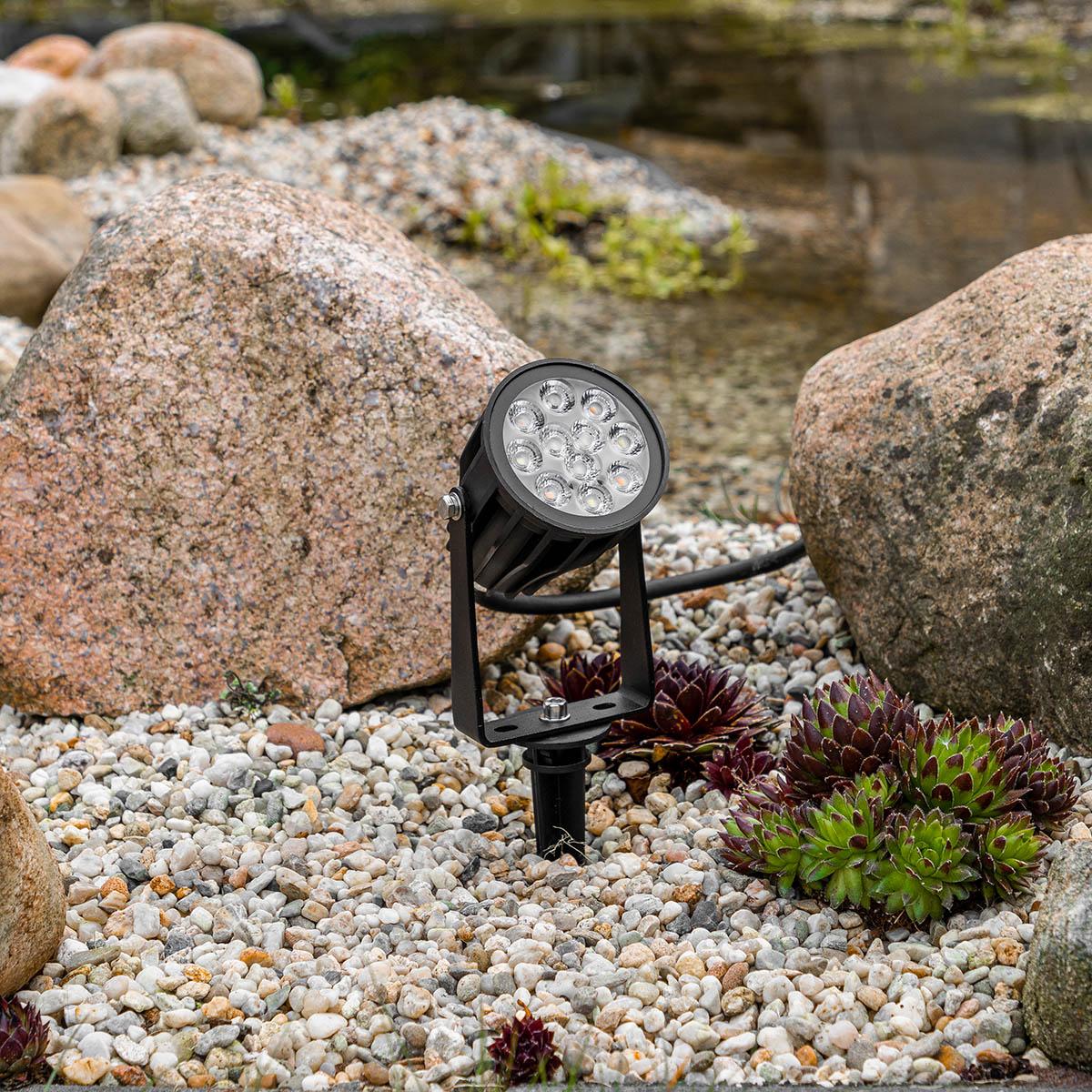 MiBoxer 6W 24V RGB+CCT LED Gartenstrahler WiFi Gartenleuchte mit Erdspieß FUTC08