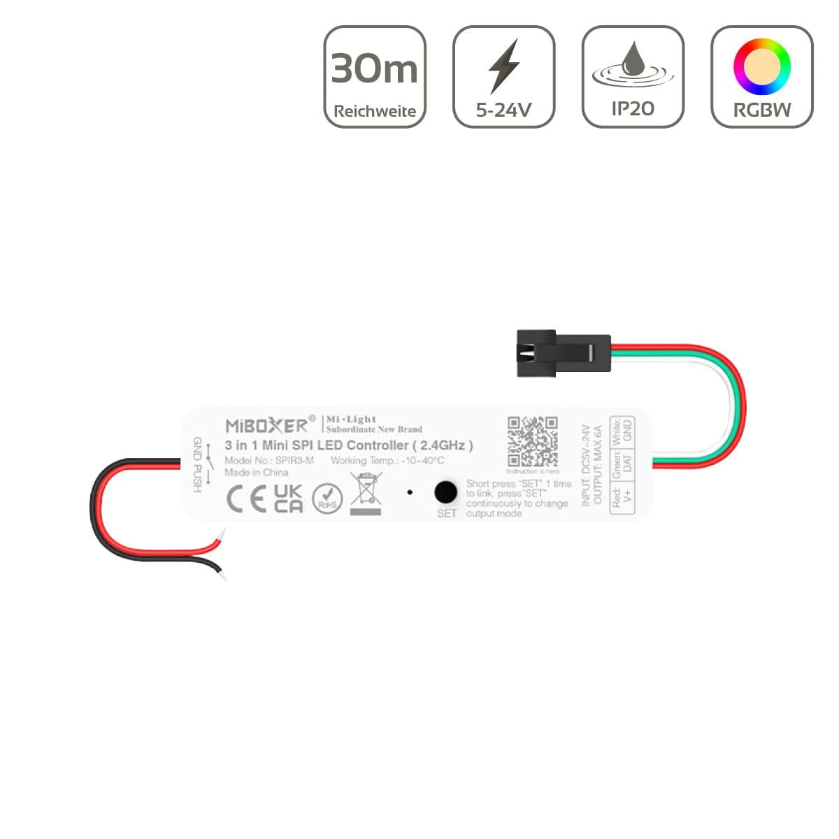 MiBoxer Mini Pixel LED Controller 3in1 SPI 2.4GHz SPIR3M