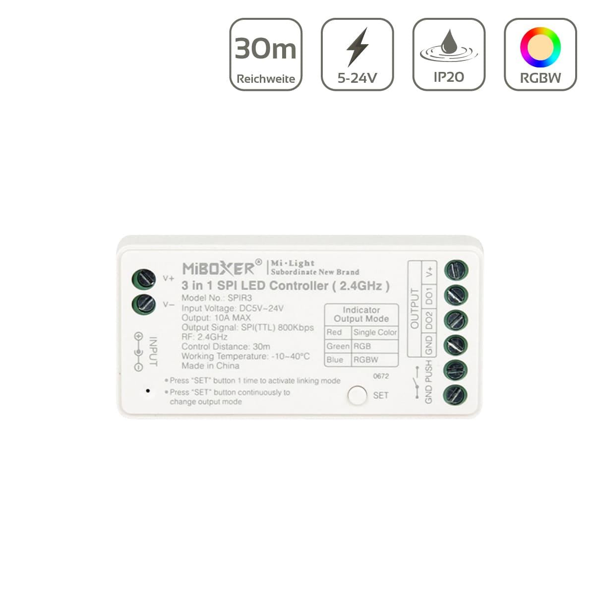 MiBoxer Pixel LED Controller 3in1 SPI 2.4GHz SPIR3