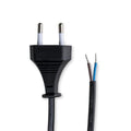 Netzkabel schwarz, 2-adrig, mit Eurostecker, 150 cm, offene Kabelenden