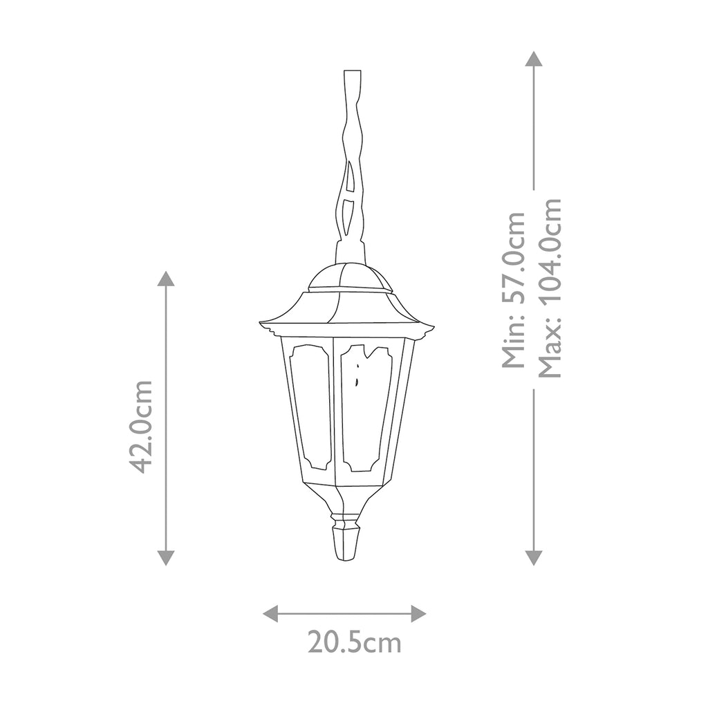 Außen-Pendelleuchte Parish (schwarz) 1x - Elstead Lighting