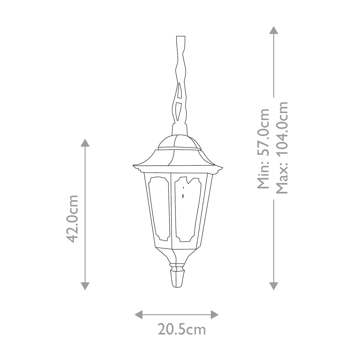 Außen-Pendelleuchte Parish (schwarz) 1x - Elstead Lighting