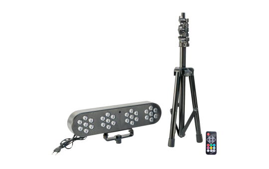 Party-Leuchte FUNLED 4 Strahler, mit Stativ und Fernbedienung