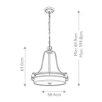 Pendelleuchte Gotham (messingfarben) 4x - Elstead Lighting