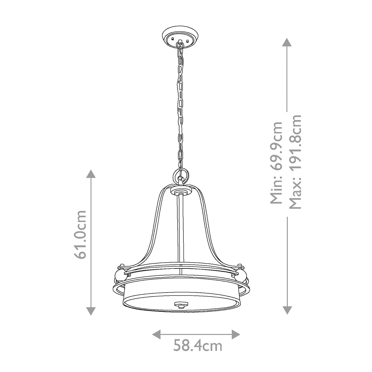 Pendelleuchte Gotham (messingfarben) 4x - Elstead Lighting