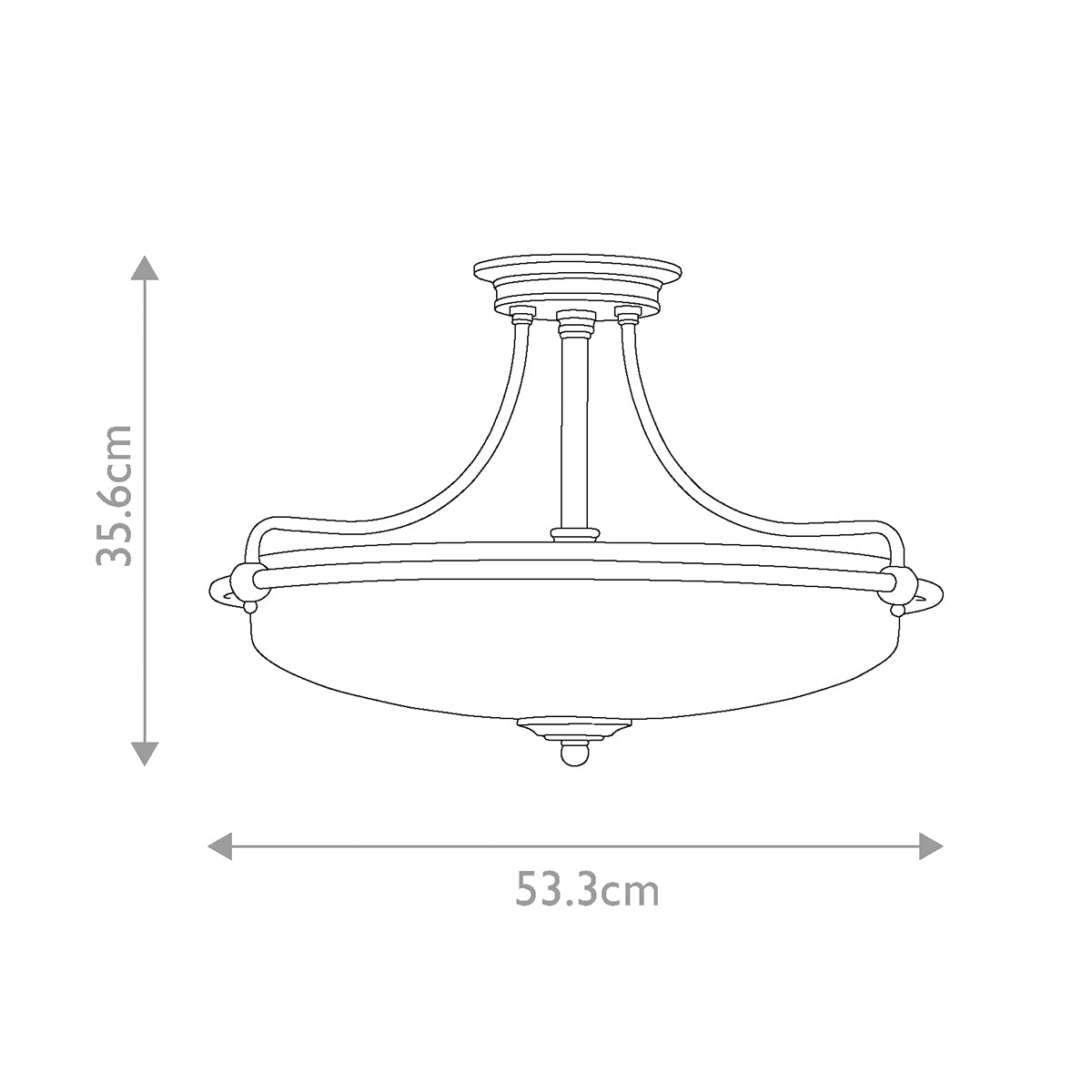 Deckenleuchte Griffin (verchromt) 4x - Elstead Lighting