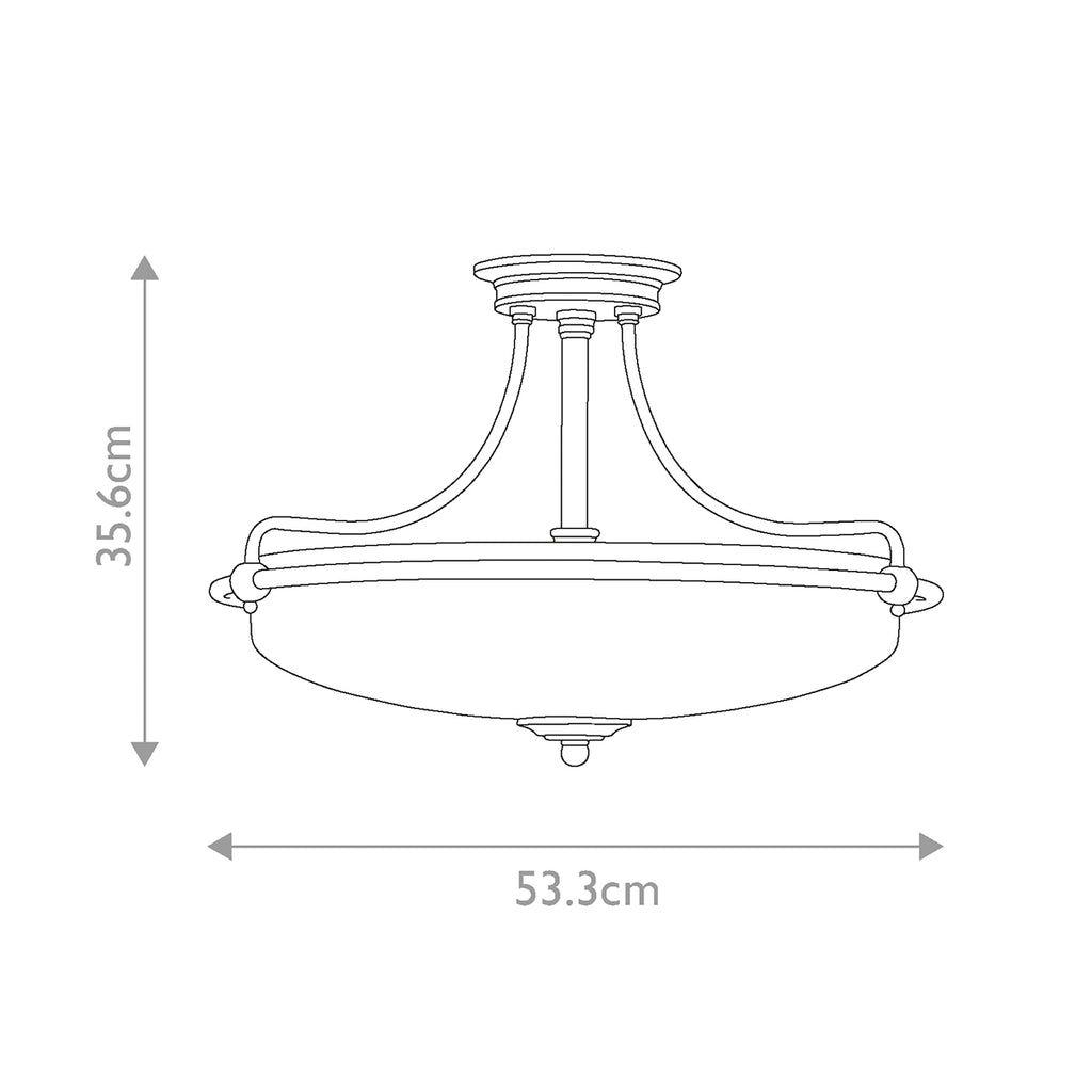 Deckenleuchte Griffin (messingfarben) 4x - Elstead Lighting