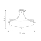 Deckenleuchte Griffin (messingfarben) 4x - Elstead Lighting