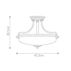 Deckenleuchte Griffin (Nickel) 3x - Elstead Lighting