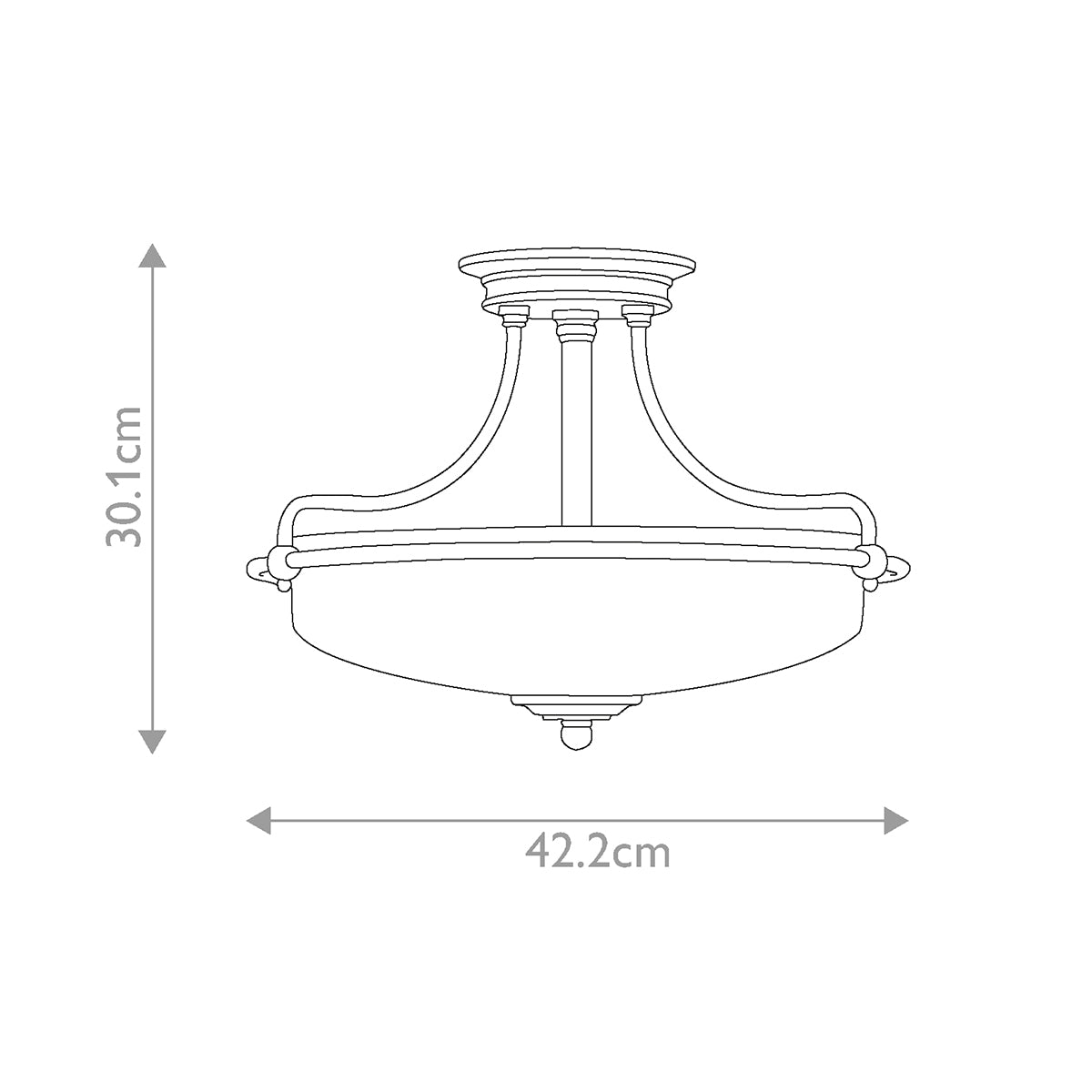 Deckenleuchte Griffin (bronzefarben) 3x - Elstead Lighting
