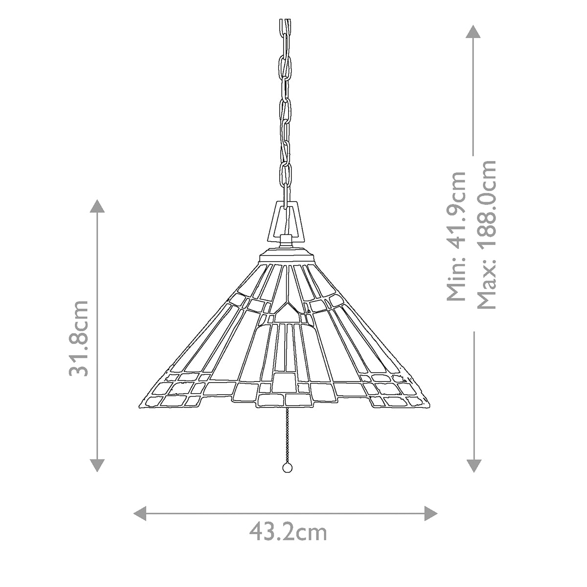 Pendelleuchte Inglenook (bronzefarben) 3x - Elstead Lighting