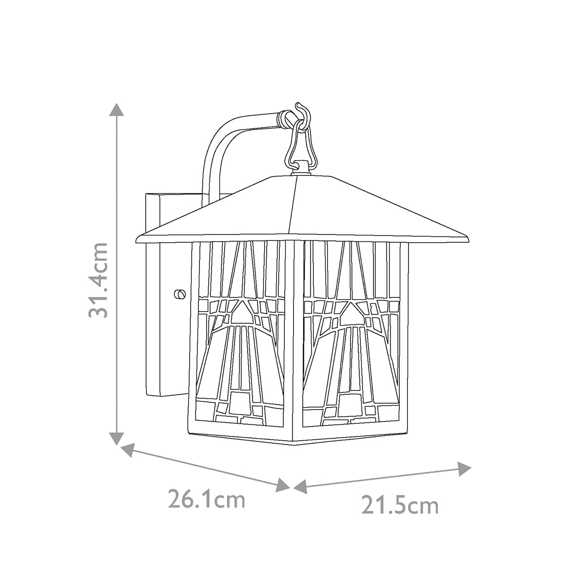 Außen-Wandleuchte Inglenook Outdoor (bronzefarben) 1x - Elstead Lighting