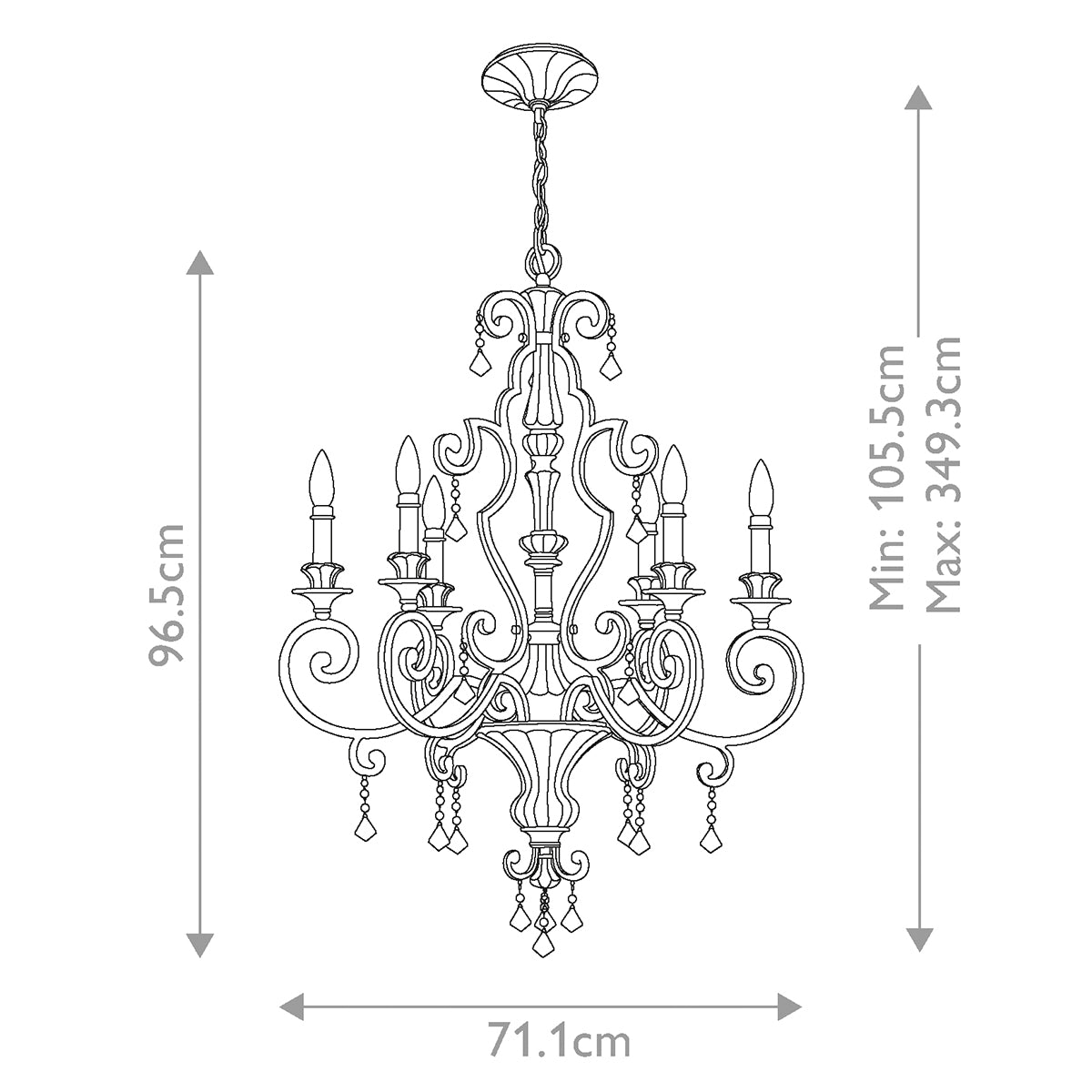 Pendelleuchte Marquette (Heirloom) 6x - Elstead Lighting