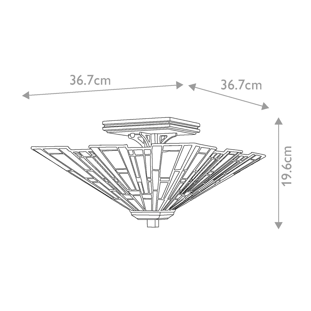 Deckenleuchte Maybeck (bronzefarben) 2x - Elstead Lighting