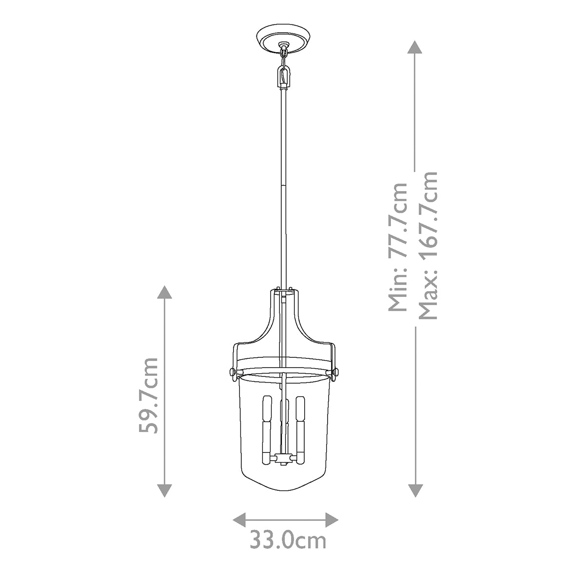 Pendelleuchte Penn Station (bronzefarben) 3x - Elstead Lighting