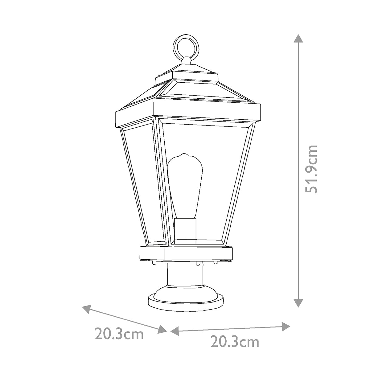 Außen-Sockelleuchte Ravine (bronzefarben) 1x - Elstead Lighting