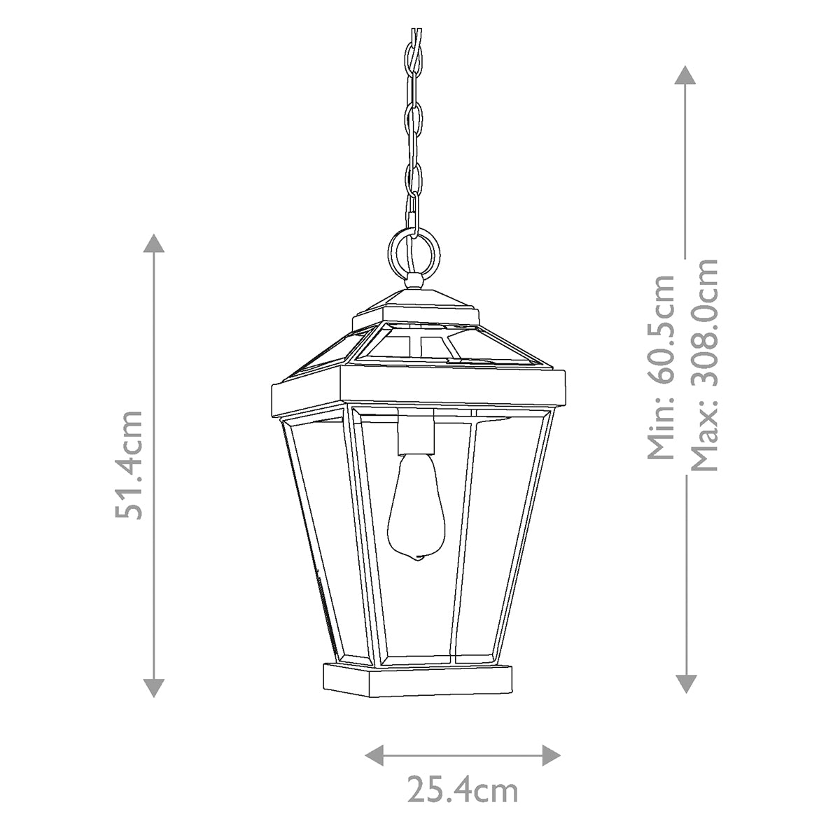 Außen-Pendelleuchte Ravine (bronzefarben) 1x - Elstead Lighting