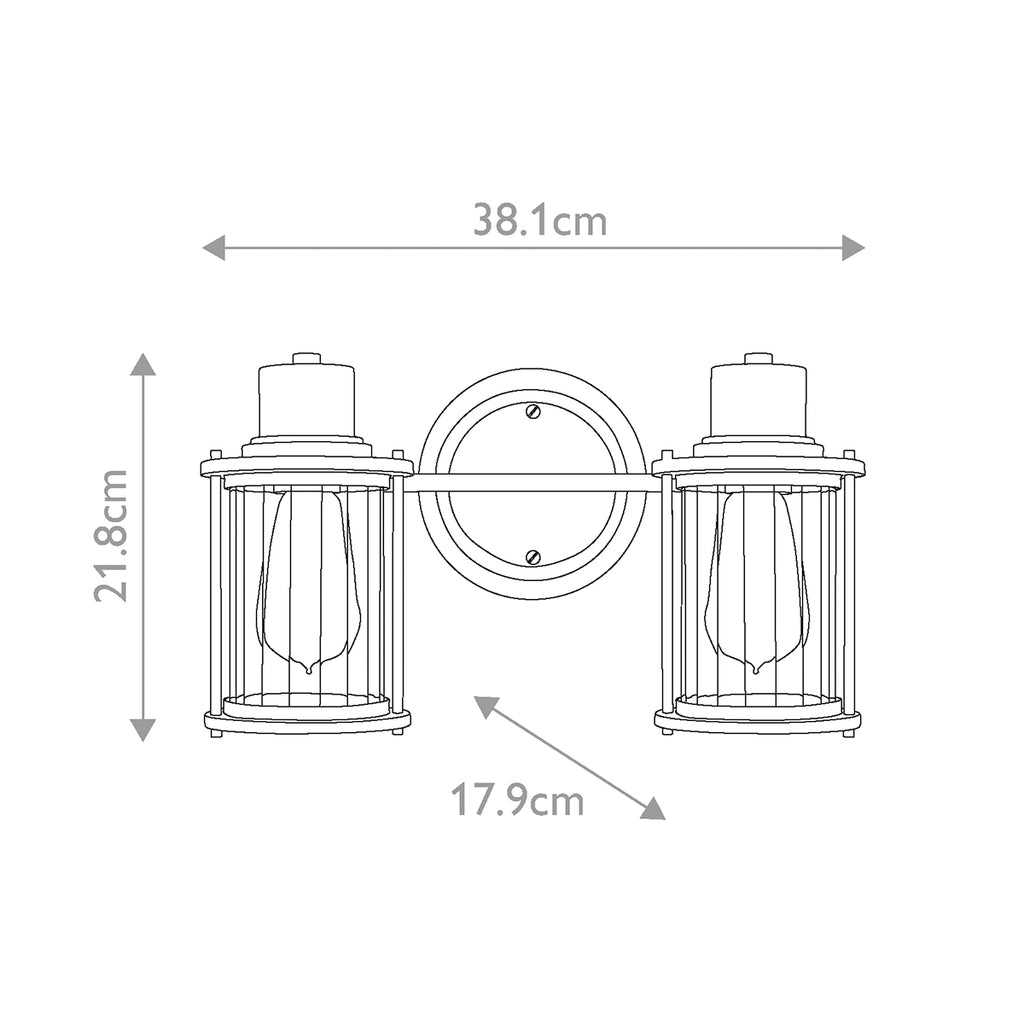 Bad-Wandleuchte Riggs (messingfarben) 2x - Elstead Lighting