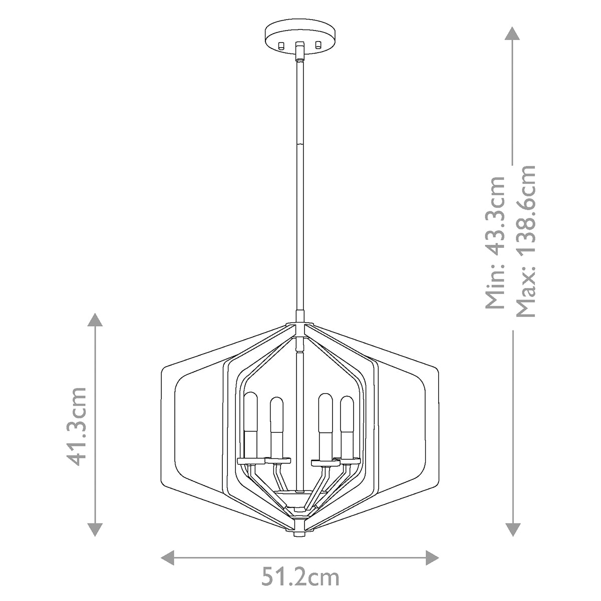 Pendelleuchte Vanguard (schwarz) 4x - Elstead Lighting