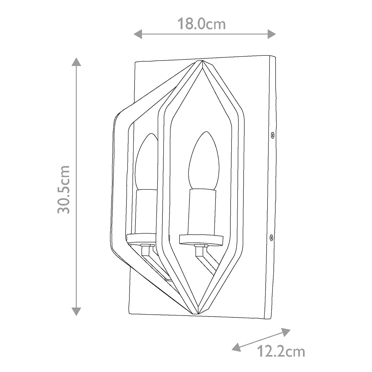 Wandleuchte Vanguard (verchromt) 2x - Elstead Lighting
