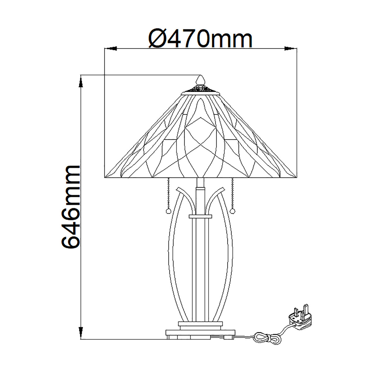Tischleuchte Victory (schwarz) 2x - Elstead Lighting