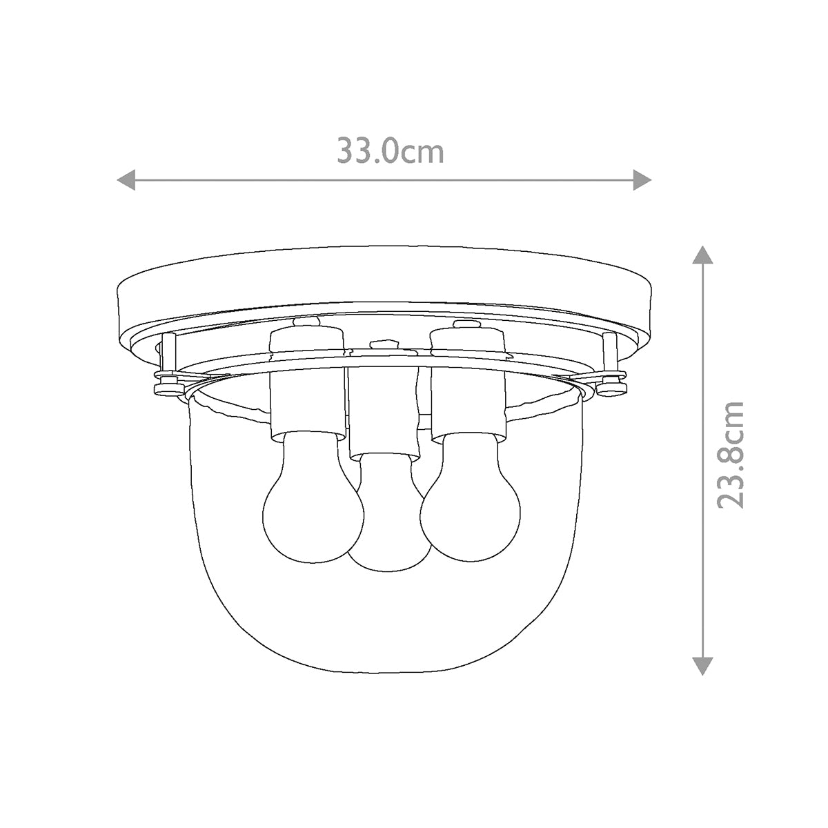 Bad-Deckenleuchte Whistling (messingfarben) 3x - Elstead Lighting