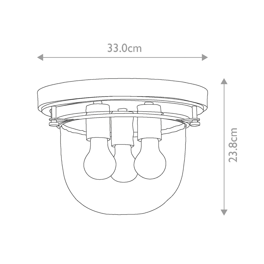 Bad-Deckenleuchte Whistling (verchromt) 3x - Elstead Lighting