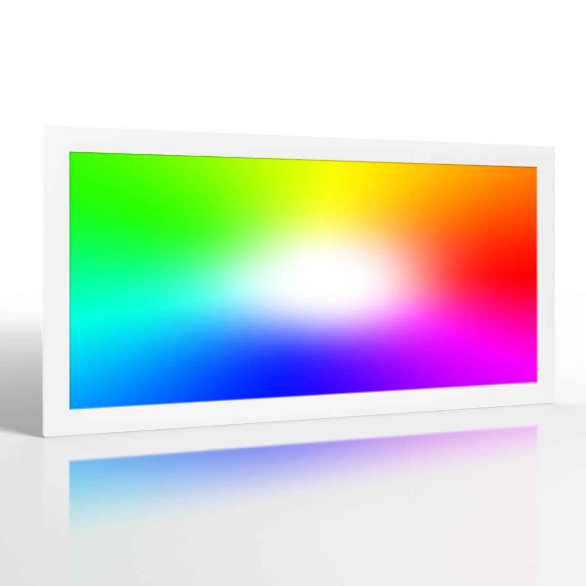 RGB+CCT LED Panel Pro 60x30cm 24W 24V Rahmen weiß