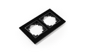 Rahmen Premium, 2-fach, schwarzes Aluminium