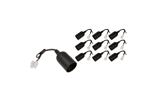 Renovierfassung E27, mit 11cm Kabel und Aufhänger, 10er-Pack