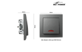 Schalter Premium, 250V~/10A, UP, anthrazit mit Kontroll-Leuchte