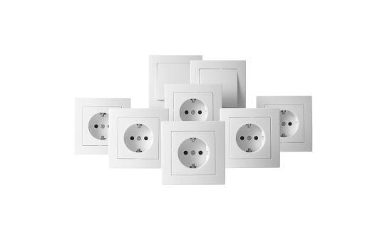 Schalter und Steckdosen Set Premium Einsteiger, 16-teilig, weiß