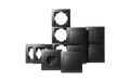 Schalter und Steckdosen Set Premium Flur, matt schwarz, 13-teilig
