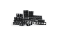 Schalter und Steckdosen Set Premium Megaset Profi, matt schwarz,100-tlg.