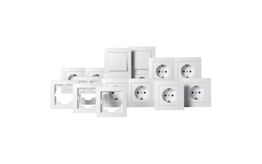 Schalter und Steckdosen Set Premium Niveau, 23-teilig, weiß
