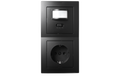 Schalter und Steckdosen Set Premium PIR, matt schwarz, 3-teilig