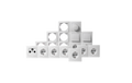 Schalter und Steckdosen Set Premium Wohnlandschaft Dimmer, 20-teilig, weiß