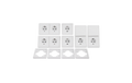 Schalter und Steckdosen Set Shallow Standard 20-teilig, Steckanschluss, weiß