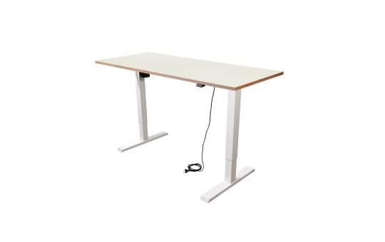 Schreibtisch imstande, Gestell smart-w + Platte 120x60cm HPL Platinweiß