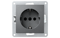 Schutzkontakt-Steckdose Premium, 250V~/16A, Steckanschluss, anthrazit