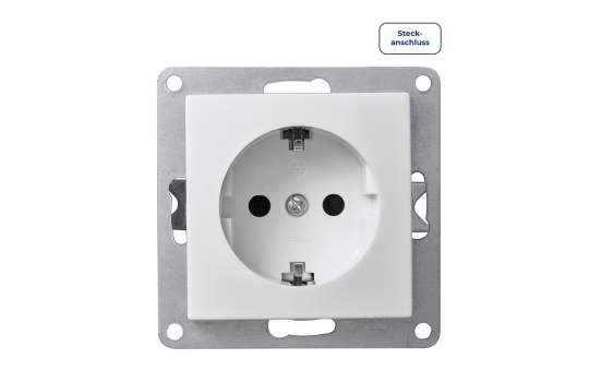 Schutzkontakt-Steckdose Premium, 250V~/16A, UP, Steckanschluss, weiß