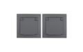Schutzkontakt-Steckdose Premium, 250V~/16A, UP, IP44, anthrazit,2er-Pack