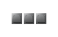 Schutzkontakt-Steckdose Premium, 250V~/16A, UP, IP44, anthrazit,3er-Pack