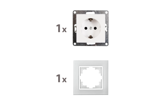 Schutzkontakt-Steckdose Premium, 250V~/16A, UP, Einsteckschutz, weiß