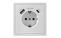 Schutzkontakt-Steckdose Shallow 1x USB-C - 18W Quickcharge - 1x USB-A