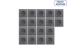 Schutzkontakt-Steckdose Shallow 250V~/16A, Einsteckschutz, Steckanschluss, 18er-Pack