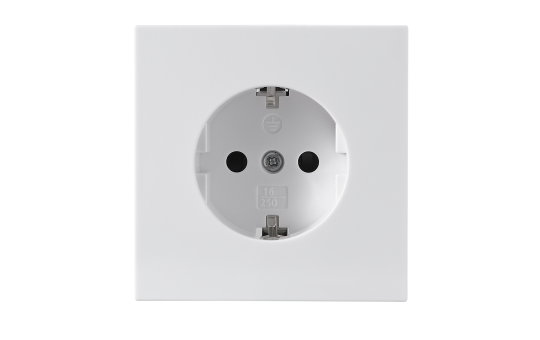 Schutzkontakt-Steckdose Shallow 250V~/16A, UP, Steckanschluss, weiß