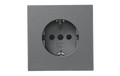 Schutzkontakt-Steckdose Shallow 250V~/16A, Steckanschluss, anthrazit