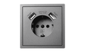 Schutzkontakt-Steckdose Shallow 2x USB-A - 5V/2,1A