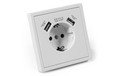 Schutzkontakt-Steckdose Shallow 2xUSB-A - 5V/2,1A